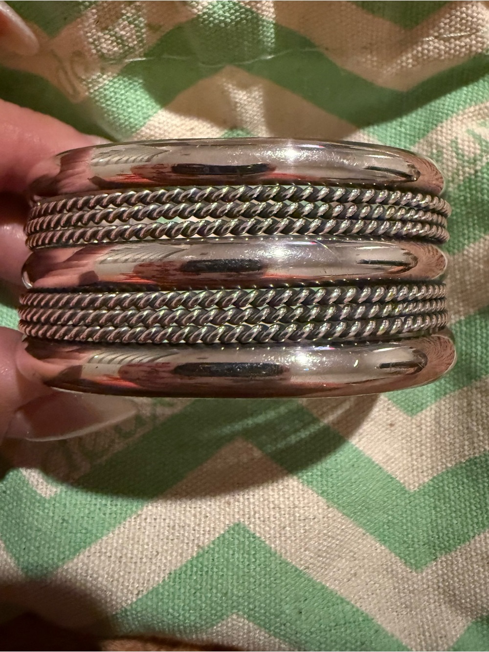 Sterling Silver Twisted Rope Stackable cufff Bracelet - Women Accessories